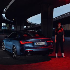 Rear view rear lights BMW 4 Series Coupé G22 BMW 4 Series Coupé G22 2020 Arctic Race Blue metallic rear view rear lights
