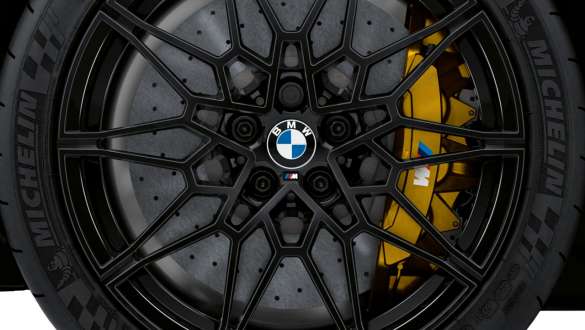 M Carbon ceramic brake BMW M3 Competition Sedan G80 2020 BMW M3 Competition Sedan G80 2020 M Carbon ceramic brake close-up