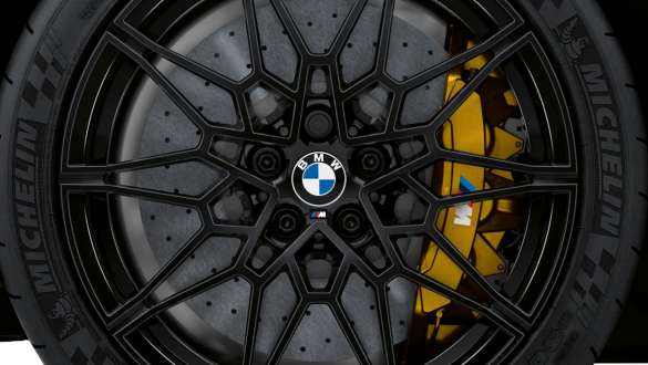 M Carbon ceramic brake BMW M3 Sedan G80 2020 BMW M3 Sedan G80 2020 M Carbon ceramic brake close-up