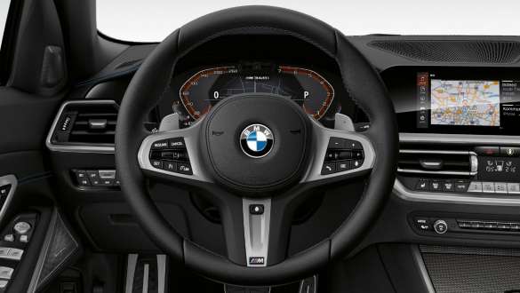 M Leather steering wheel BMW M340i xDrive Sedan G20 2020 BMW M340i xDrive Sedan G20 2020 M Leather steering wheel cockpit interior