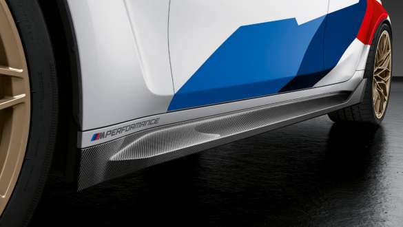 M Performance side skirt insert, carbon fibre BMW M3 Sedan G80 2020 BMW M3 Sedan G80 2020 M Performance side skirt insert, carbon fibre close-up