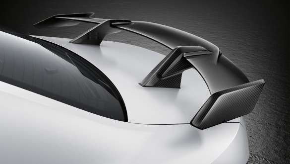 M Performance rear wing, carbon fibre BMW M3 Sedan G80 2020 BMW M3 Sedan G80 2020 M Performance rear wing, carbon fibre close-up