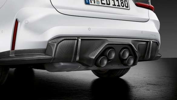 M Performance rear diffuser, carbon fibre BMW M3 Sedan G80 2020 BMW M3 Sedan G80 2020 M Performance rear diffuser, carbon fibre close-up