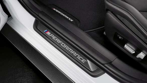 M Performance door sill finisher, carbon fibre BMW M3 Sedan G80 2020 BMW M3 Sedan G80 2020 M Performance door sill finisher, carbon fibre close-up