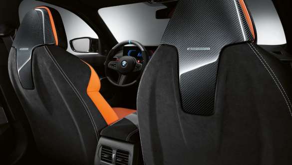 M Performance seat back Alcantara carbon fibre high-gloss BMW M3 Competition Touring G81 BMW M3 Competition Touring G81 M Performance seat back Alcantara carbon fibre high-gloss
