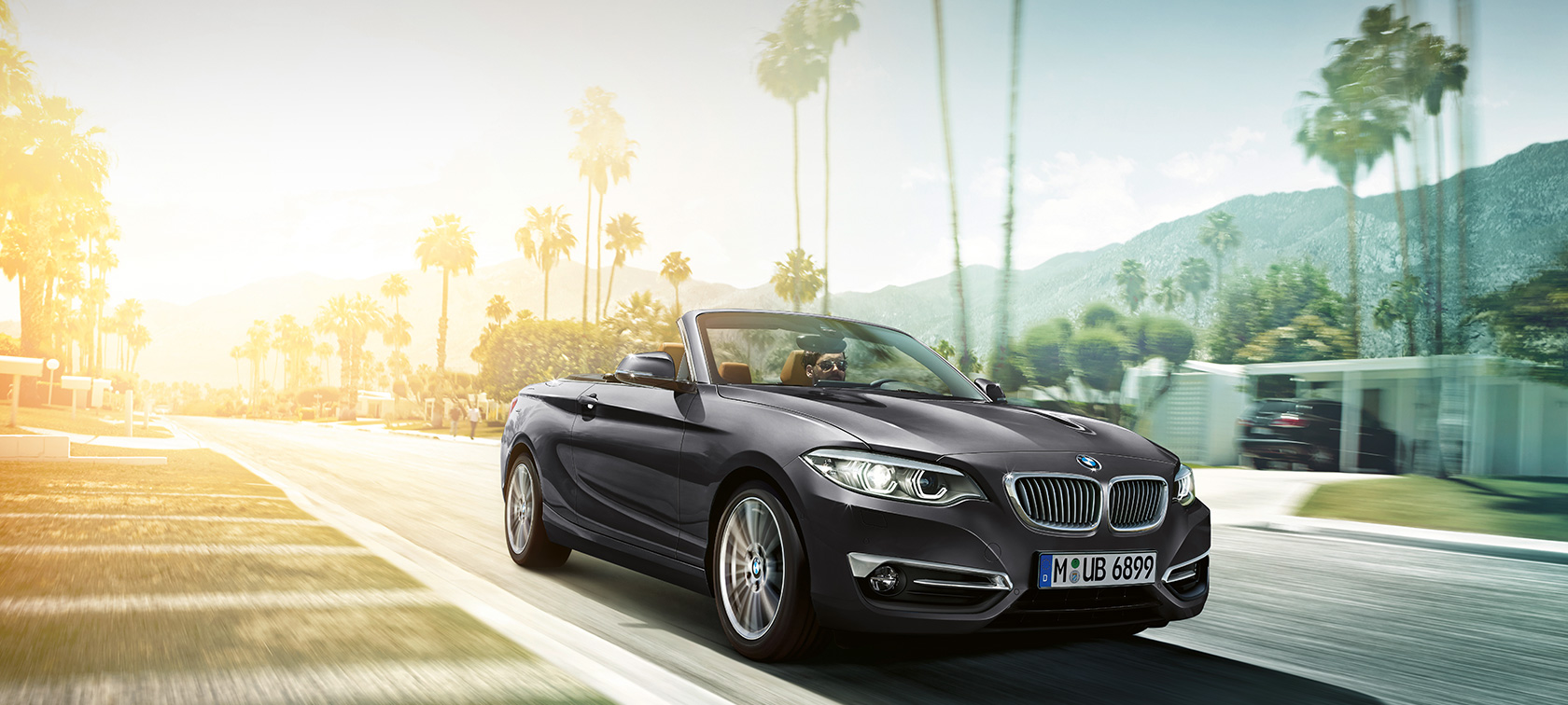 BMW 2 Series Convertible, driving shot