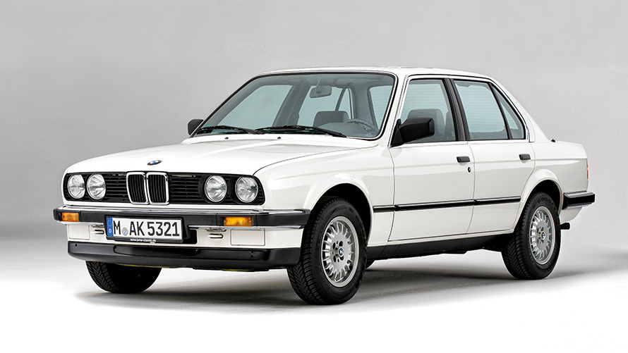 BMW 3 Series Sedan E30 second generation three-quarter front view BMW 3 Series models BMW 3 Series Sedan E30 second generation three-quarter front view