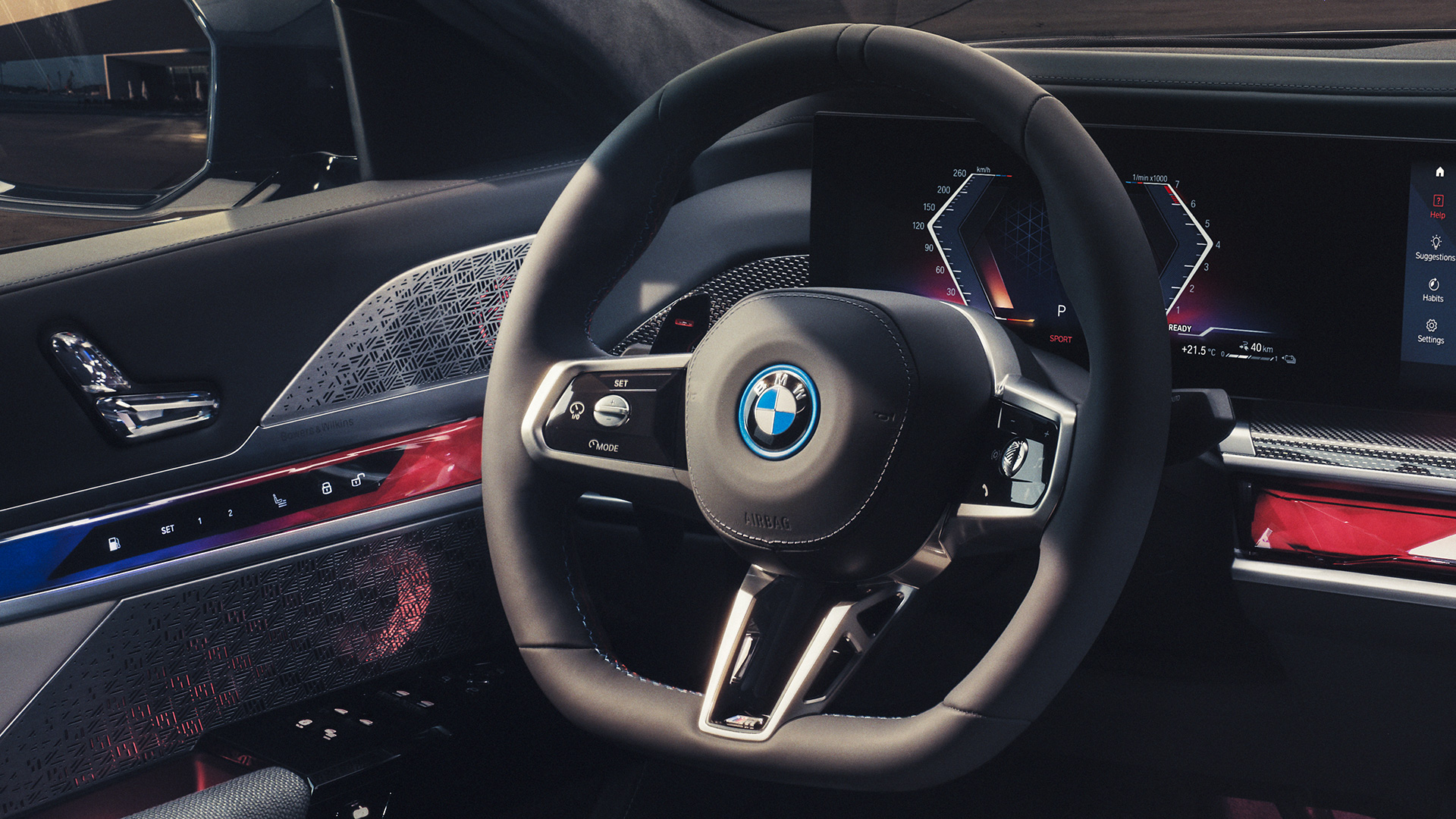 M leather steering wheel BMW M760e xDrive Sedan G70 M leather steering wheel BMW M760e xDrive Sedan G70