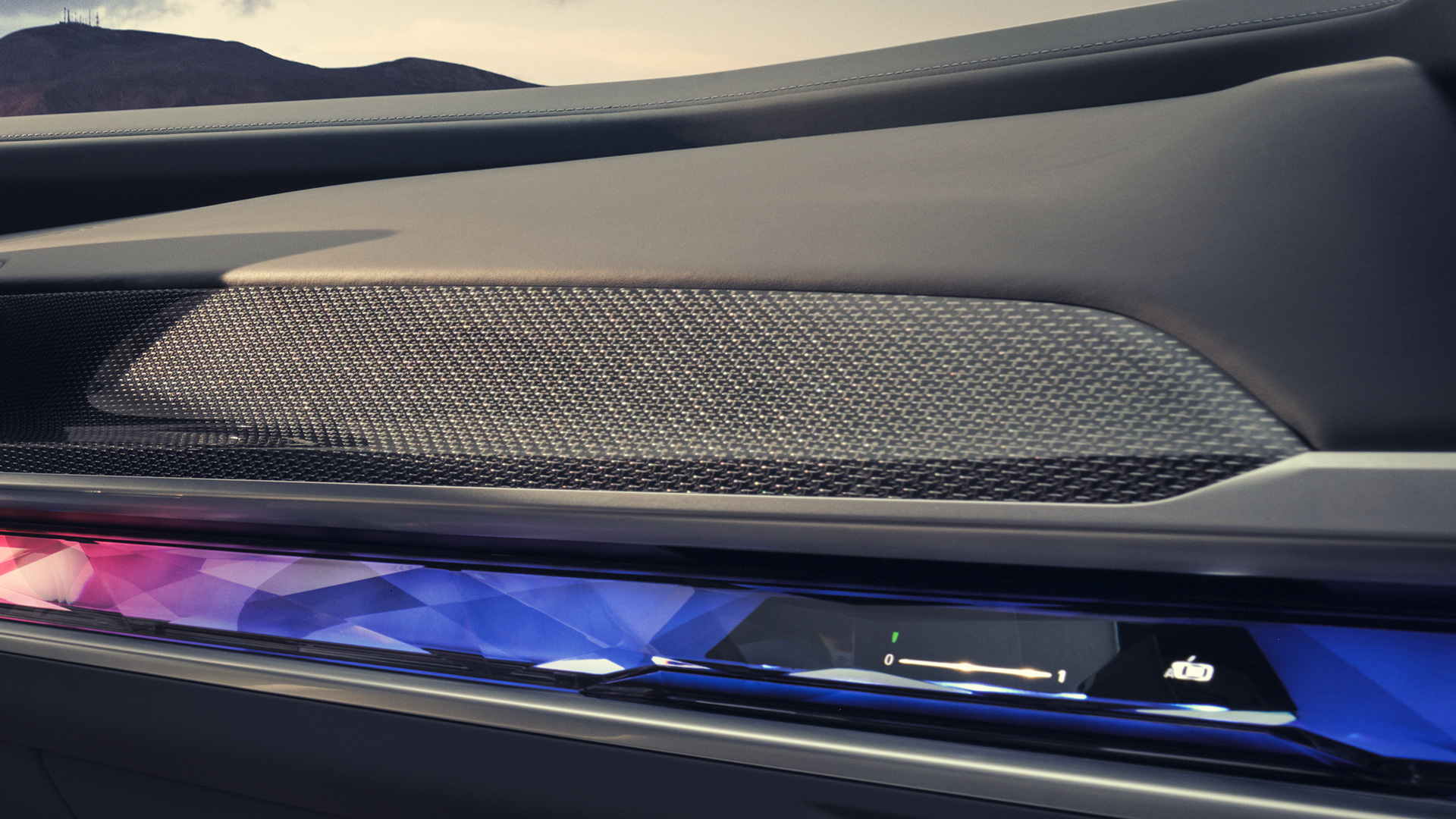Carbon Fibre M interior trim BMW M760e xDrive Sedan G70 Carbon Fibre M interior trim BMW M760e xDrive Sedan G70 close-up