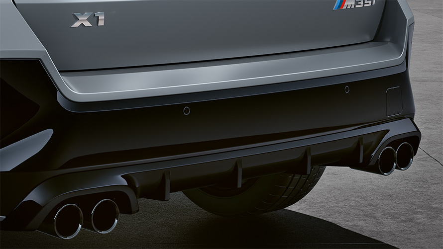 BMW X1 M35i xDrive Exterior detail tailpipes