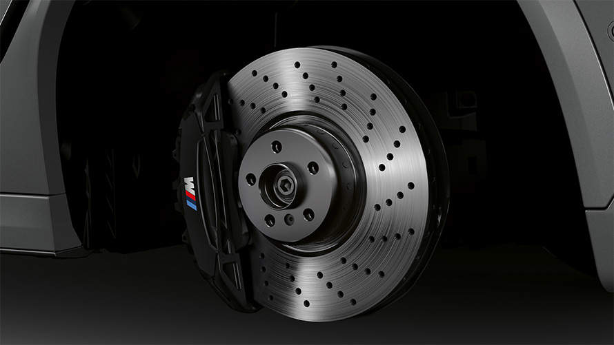 BMW X6 M Competition F96 2023 M Compound brake red high-gloss