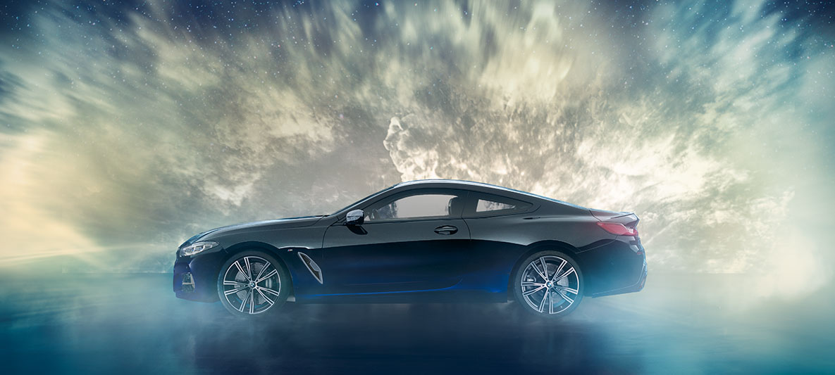 BMW Individual M850i NIGHT SKY, side view The BMW Individual M850i NIGHT SKY in a side view still shot
