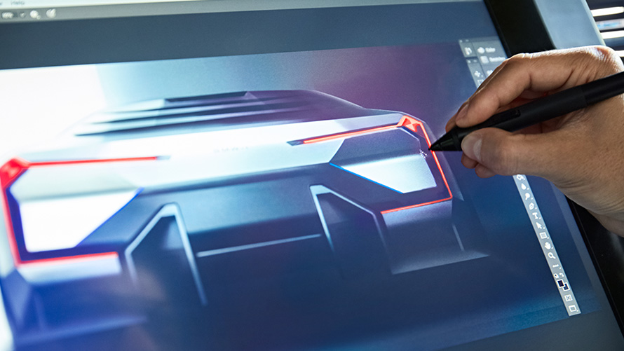 BMW Vision M NEXT, exterior BMW Vision M NEXT, development, exterior, design, rear view, sketch