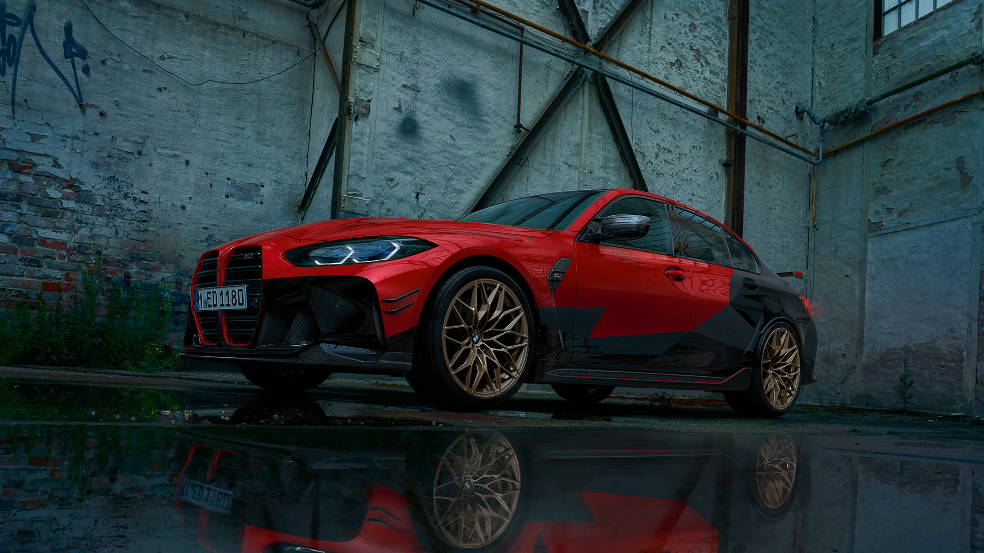 BMW M3 G80 three-quarter front view BMW M Performance Parts BMW M3 G80 three-quarter front view